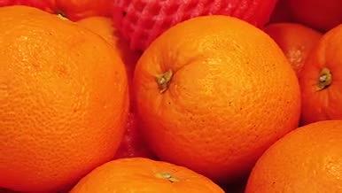 橙子橘子黄色水果绿色植物视频的预览图